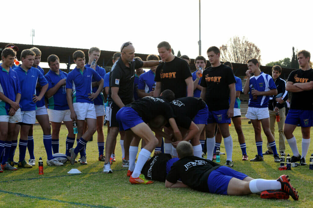 Hoërskool Jeugland from Kempton Park were given the opportunity to train with a rugby legend