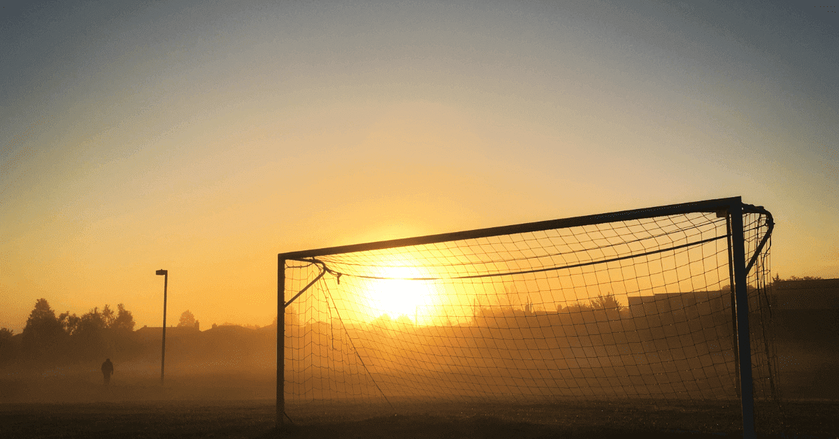 Football Net in Sunset