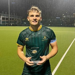 South African captain Reuben Sendzel netted three times in the Mirnawan Cup final.