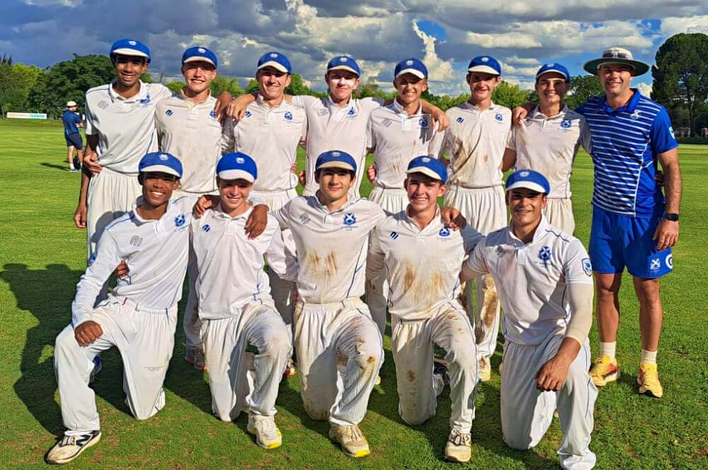 Happy smiles from the St Andrew's School 1st XI after they beat Grey College in a battle of Bloemfontein's best. Photo: St Andrew's School on Facebook.