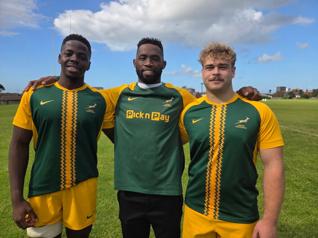 Bok captain Kolisi shares inspiring words with Junior Boks
