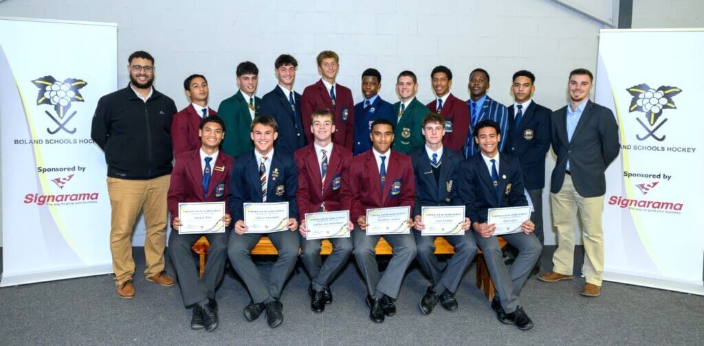 The Boland u18A boys side is out to make a mark at this year's SASHOC National Week. Photo: Boland Hockey