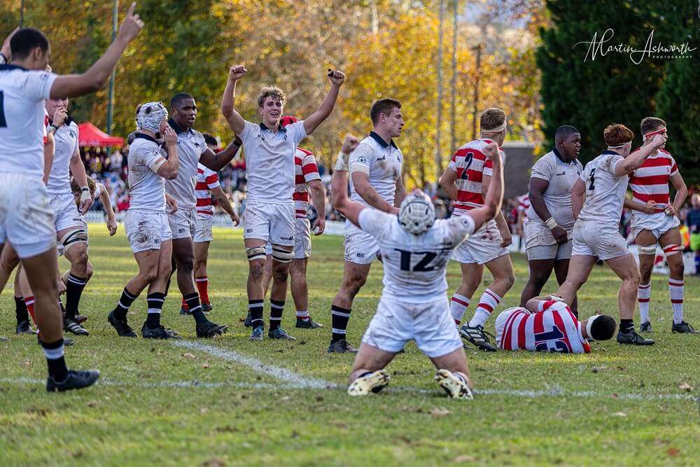 The moment of victory! Hilton won at Michaelhouse in May. Photo: Martin Ashworth Sports Photography.